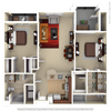 2x2 Floor Plan 1123-1362 sf